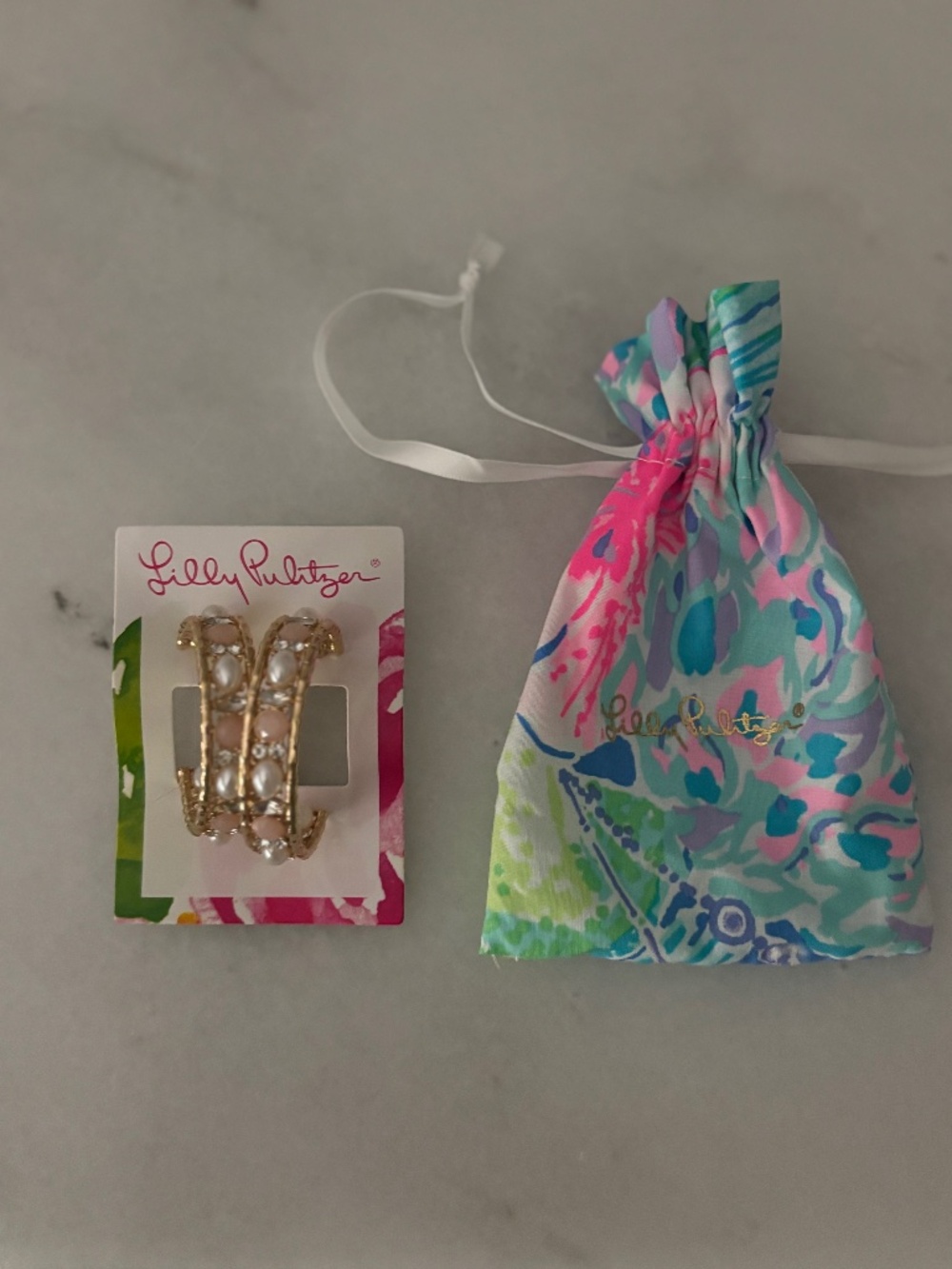 Lilly Pulitzer Gold hoop earrings